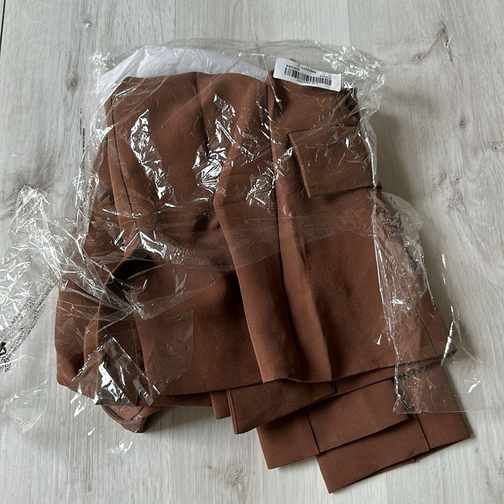 LULUS Officially Fashionable Brown Open Front Blazer‎ Sz S NWT in packaging - Picture 6 of 7